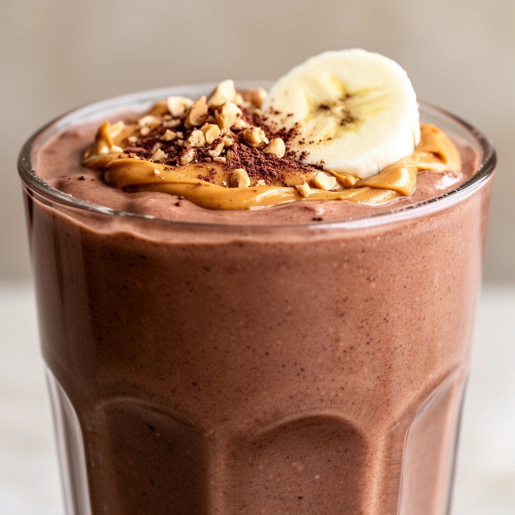 Chocolate Peanut Butter Banana Smoothie