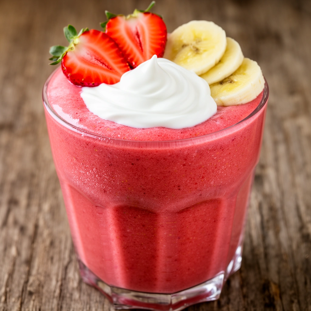 Strawberry Banana Smoothie With Yogurt